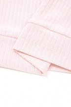 Light Pink Collared V Neck Ribbed Tee