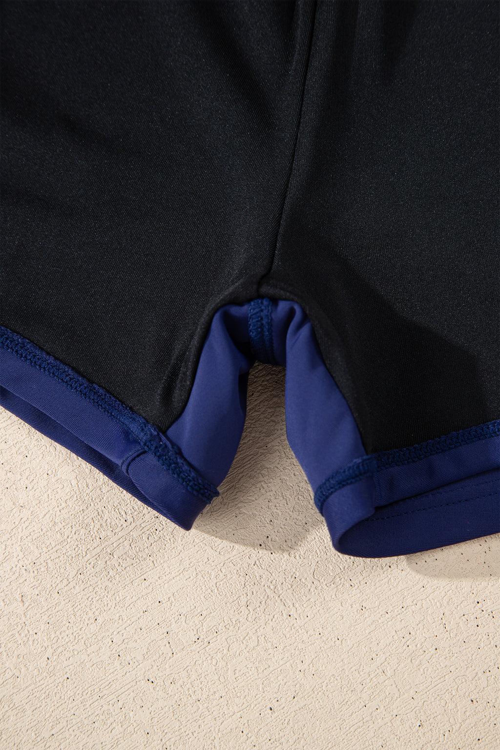 Blue Floral Print Patchwork Bow Knot Detail Sleeveless Swim Dress
