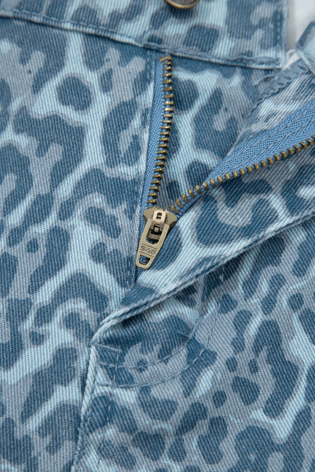 Leopard Frayed Edge Wide Leg High Waist Jeans