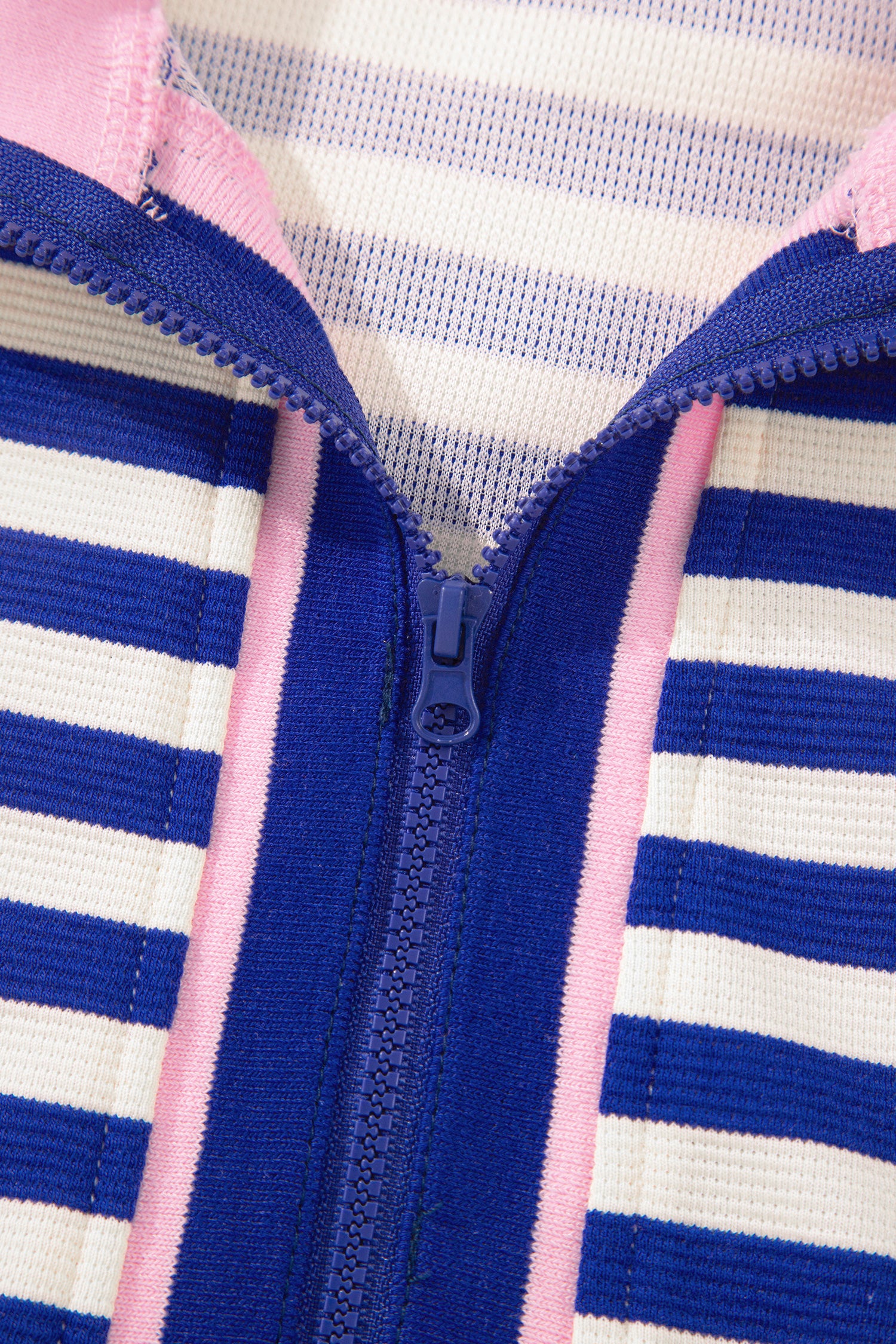 Textured Stripe Print Contrast Trim Zip Collar Sleeveless 2pcs Skort Set