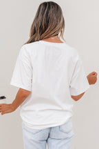 Color Block Chest Pocket Patched Casual Short Sleeve Top