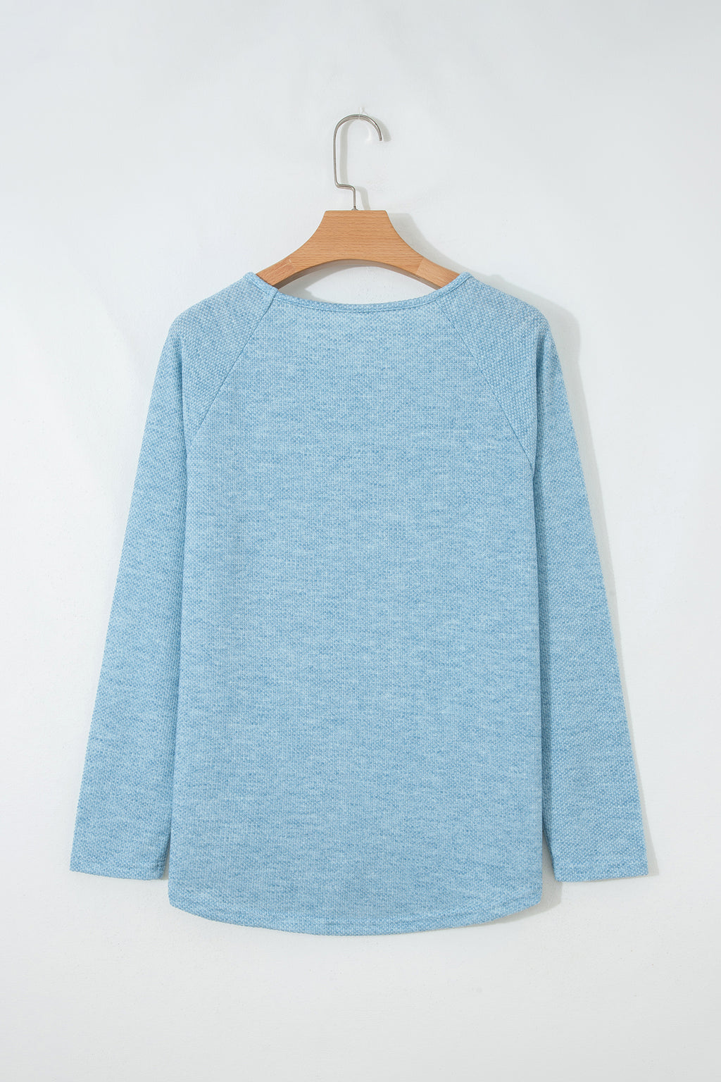 Textured Raglan Sleeve Knit Loose Top