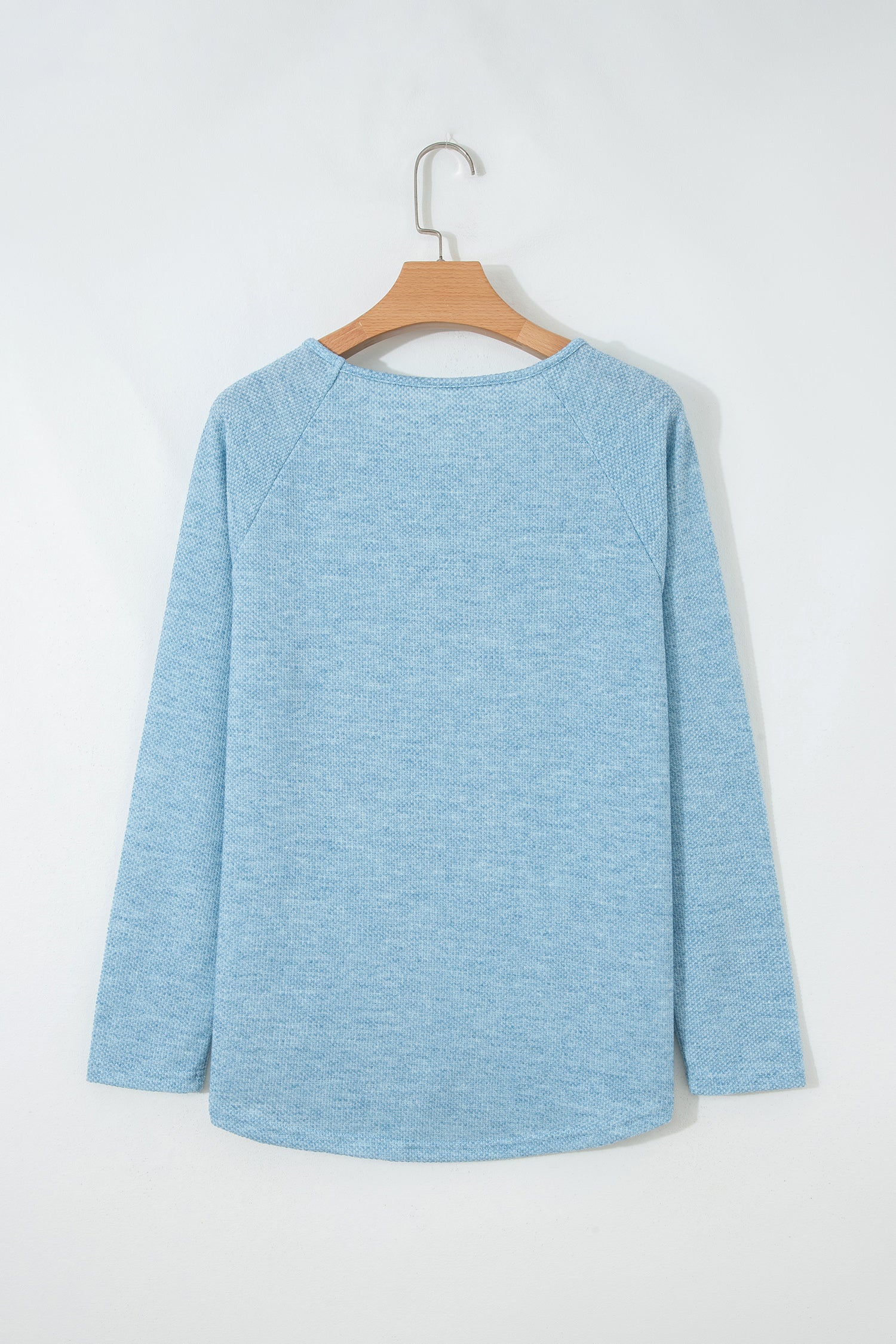 Textured Raglan Sleeve Knit Loose Top
