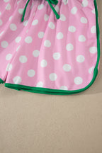 Polka Dot Contrast Edge Casual Short Set