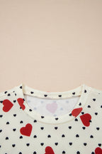Dotted Heart Festive Valentine Blouse