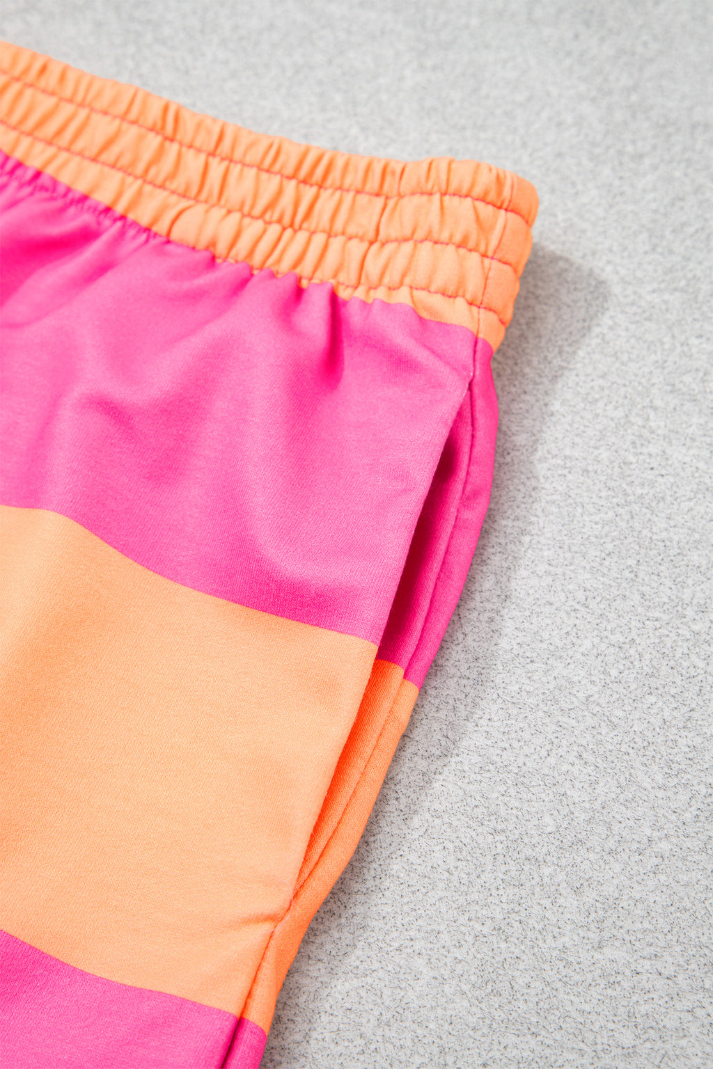Seam Detail Half Zip Tee Casual Shorts 2pcs Set