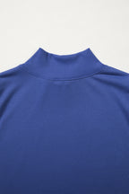 Solid Color High Neck Cap Sleeve Loose Top