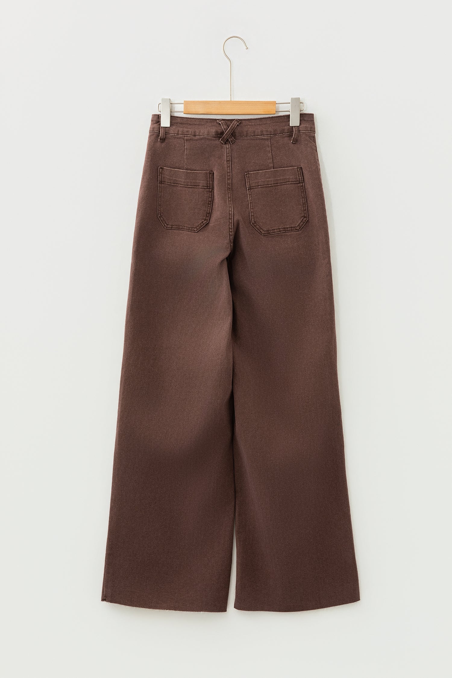 Retro Washed Patch Pocket Loose Jeans