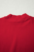 Racing Red Reversible Contrast-Stitched T-Shirt