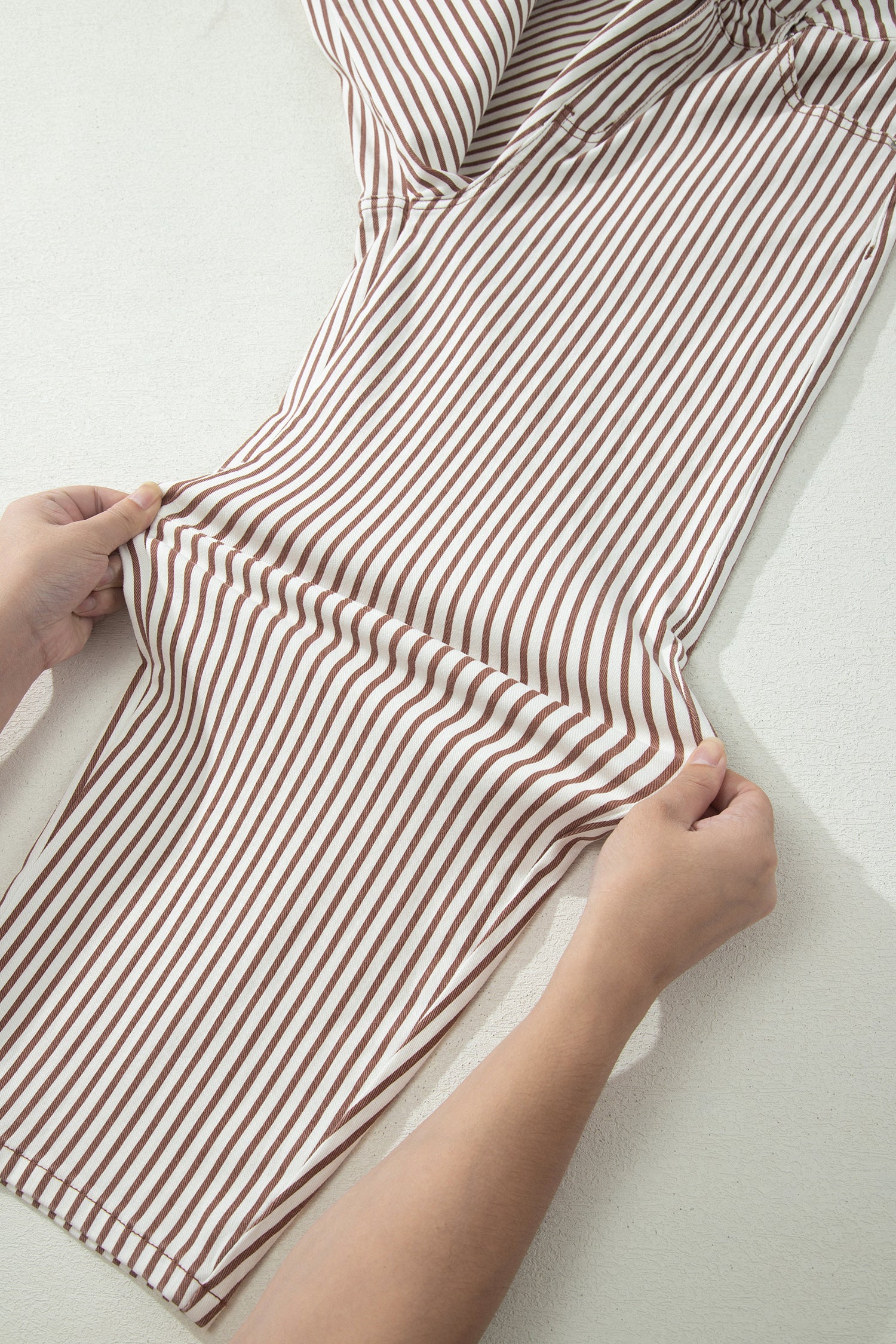 Striped Casual Barrel Jeans