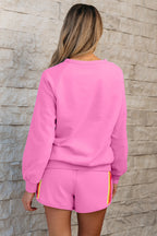 Accent Pullover and Shorts Two Piece Casual Set