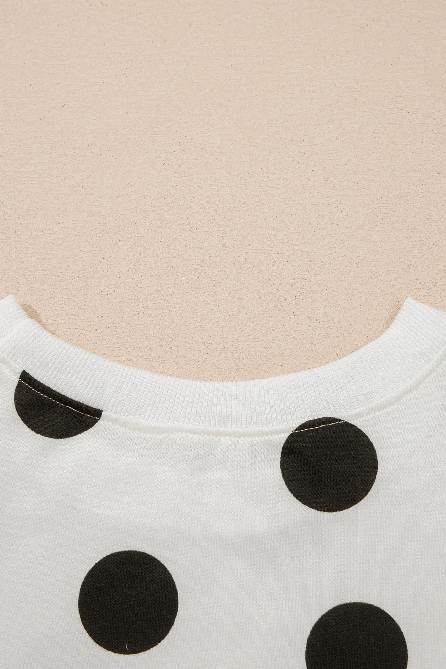 Polka Dot Printed Long Sleeve Flared Mini Dress