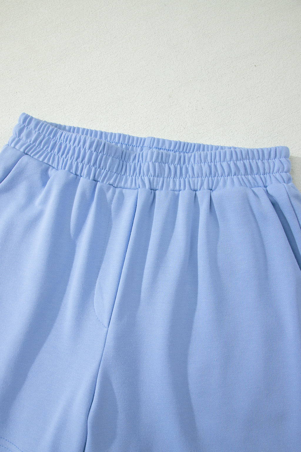 Half Zipped Ruffled Short Set