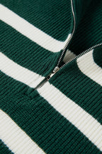 Ribbed Half Zip Collared Sweater Vest