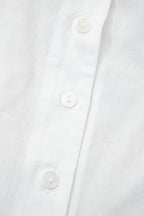White Flower Eyelet Embroidered Patchwork Sheer Short Sleeve Shirt