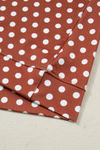 Brown Polka Dot Print Short Set