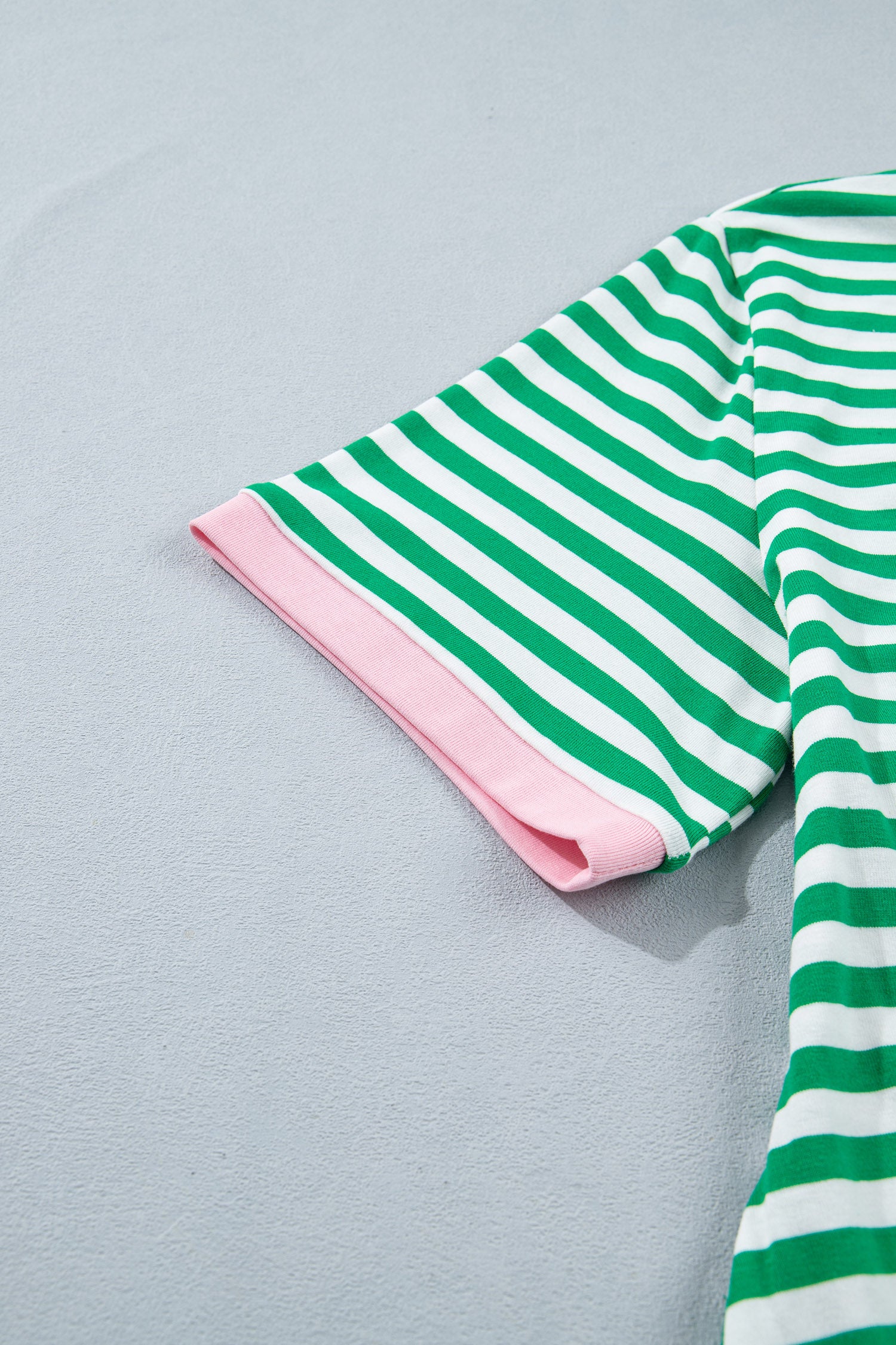 Striped Nautical Tie Contrast Trim Round Neck T Shirt Mini Dress