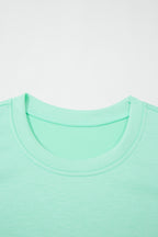 Moonlight Jade Drawstring Elastic Waistband Solid Color Two Piece Casual Set