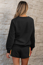 Accent Pullover and Shorts Two Piece Casual Set