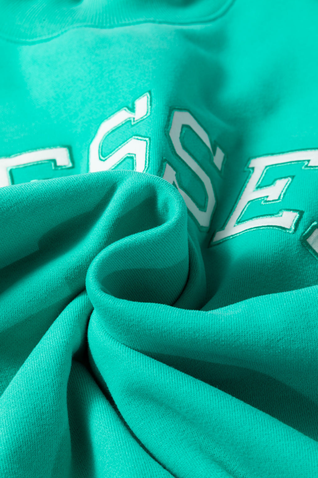 Oversize Blessed Embroidered Mock Neck Sweatshirt