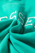 Oversize Blessed Embroidered Mock Neck Sweatshirt