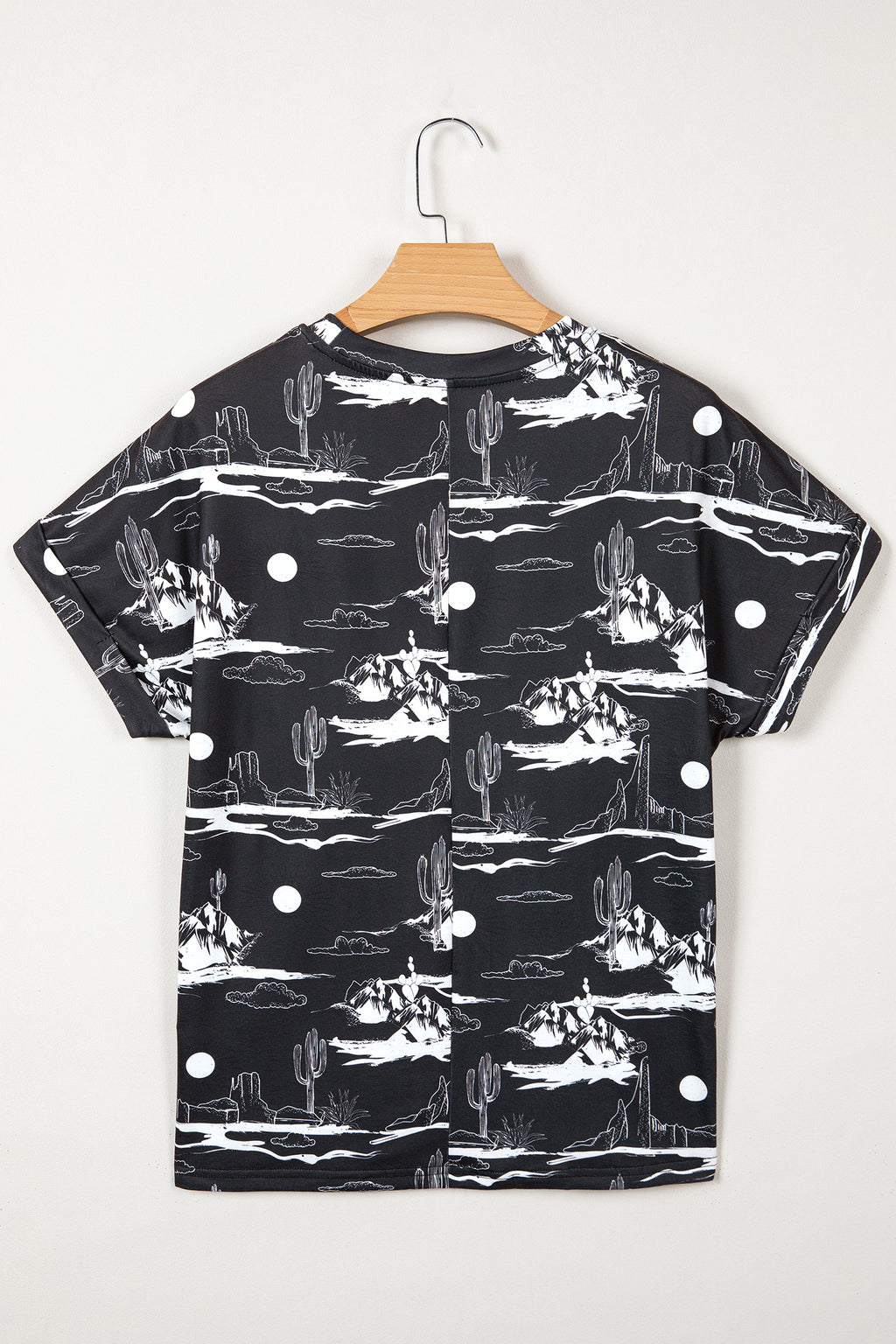 Desert Sand Print Short Sleeve Knit Top