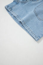 Myosotis High Rise Patch Pocket Denim Shorts