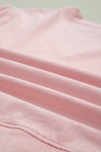 Mineral Wash V Neck Tee Matching Skort Set