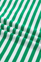Striped Nautical Tie Contrast Trim Round Neck T Shirt Mini Dress