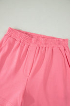 Half Zipped Ruffled Short Set
