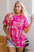 Howdy Cowboy Letter Printed Western Fashion Tee