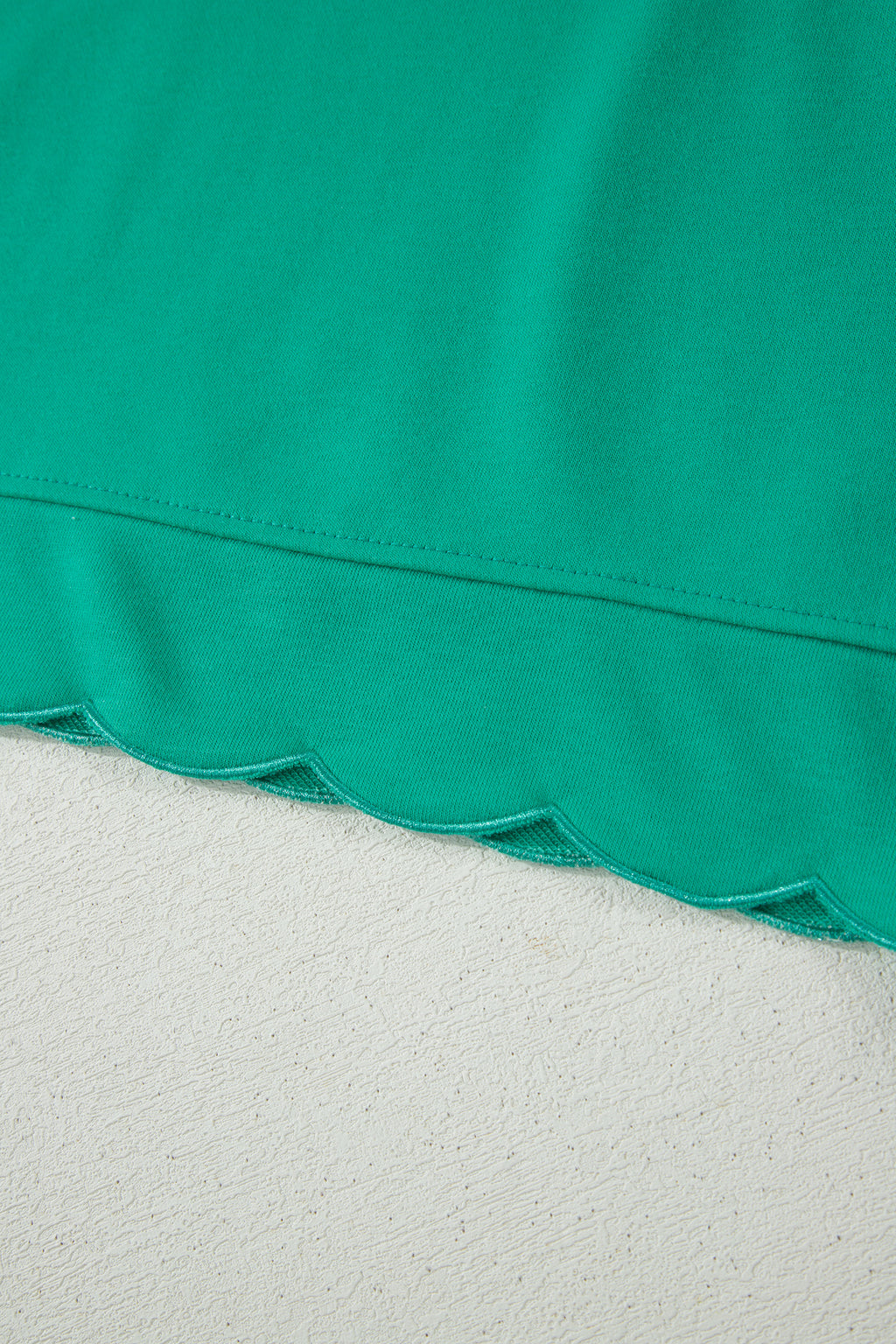 Solid Color Snap Button Polo Collar Short Sleeve Scallop Hem Mini Dress