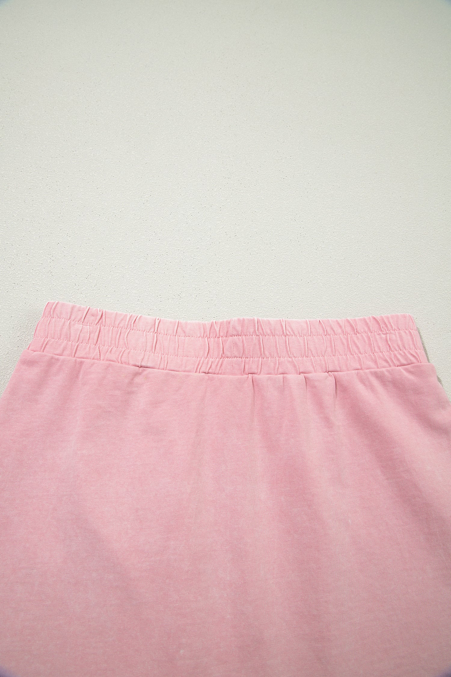 Mineral Wash V Neck Tee Matching Skort Set