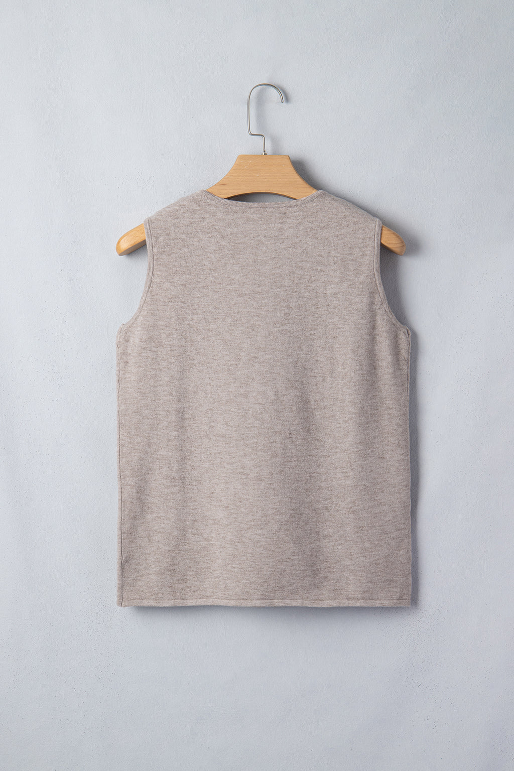 Grey Morn Metal Star Detail V Neck Sweater Knit Tank Top