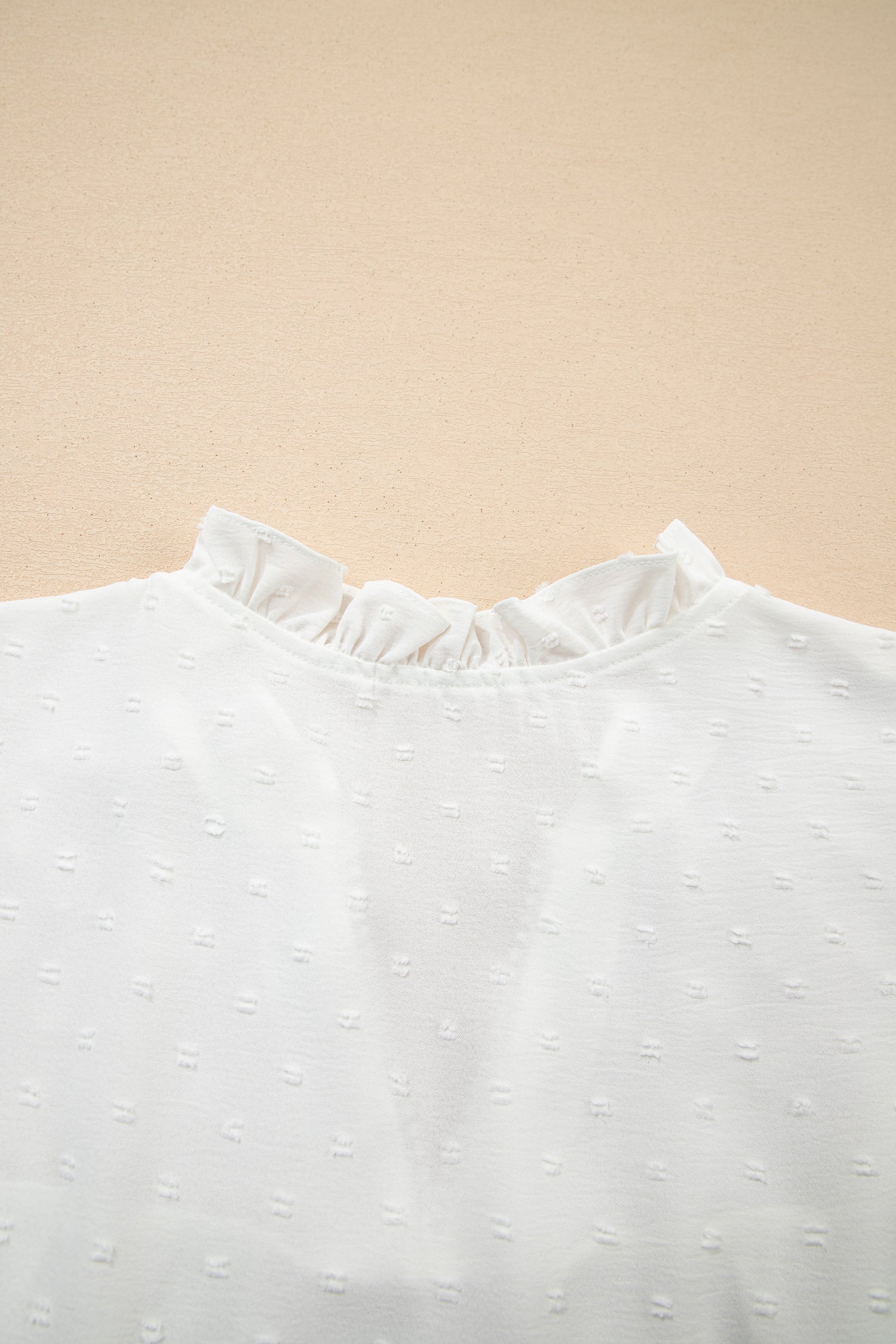 Plus Size Swiss Dot Ruffle Lace Trim V Neck Tank Top