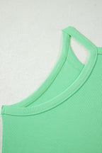 Slim Tank Top Elastic High Waist Shorts 2pcs Outfit