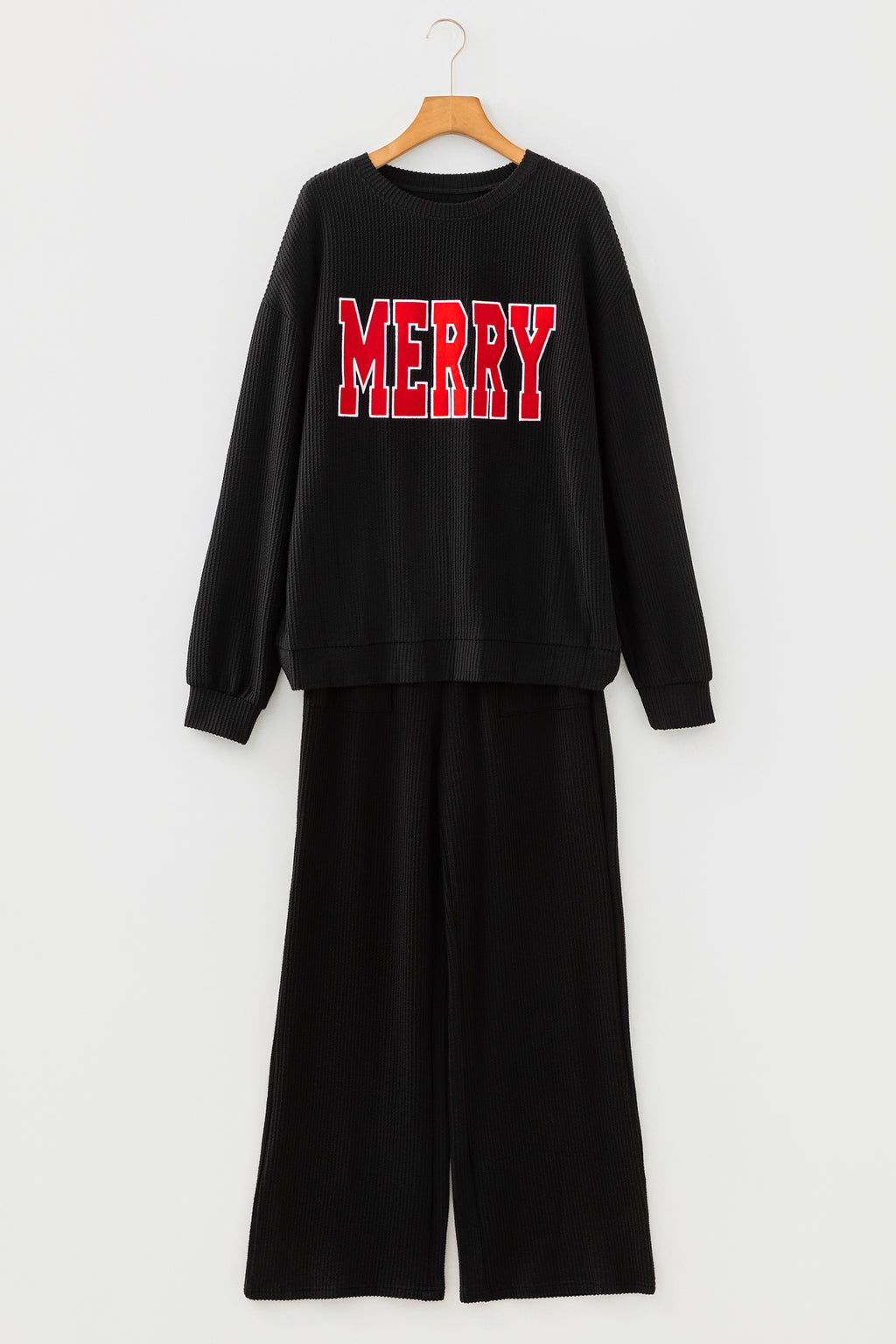 JOLLY Corded Long Sleeve Top and Pockets Pants Set