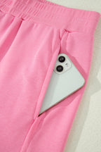 Slim Tank Top Elastic High Waist Shorts 2pcs Outfit