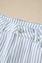 Striped Casual Barrel Jeans