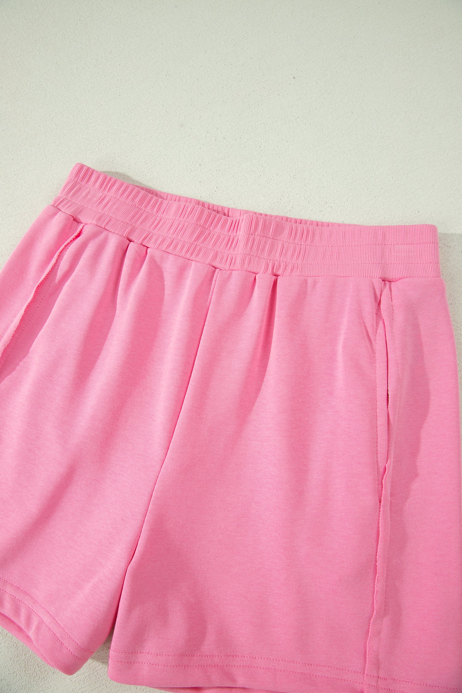 Slim Tank Top Elastic High Waist Shorts 2pcs Outfit