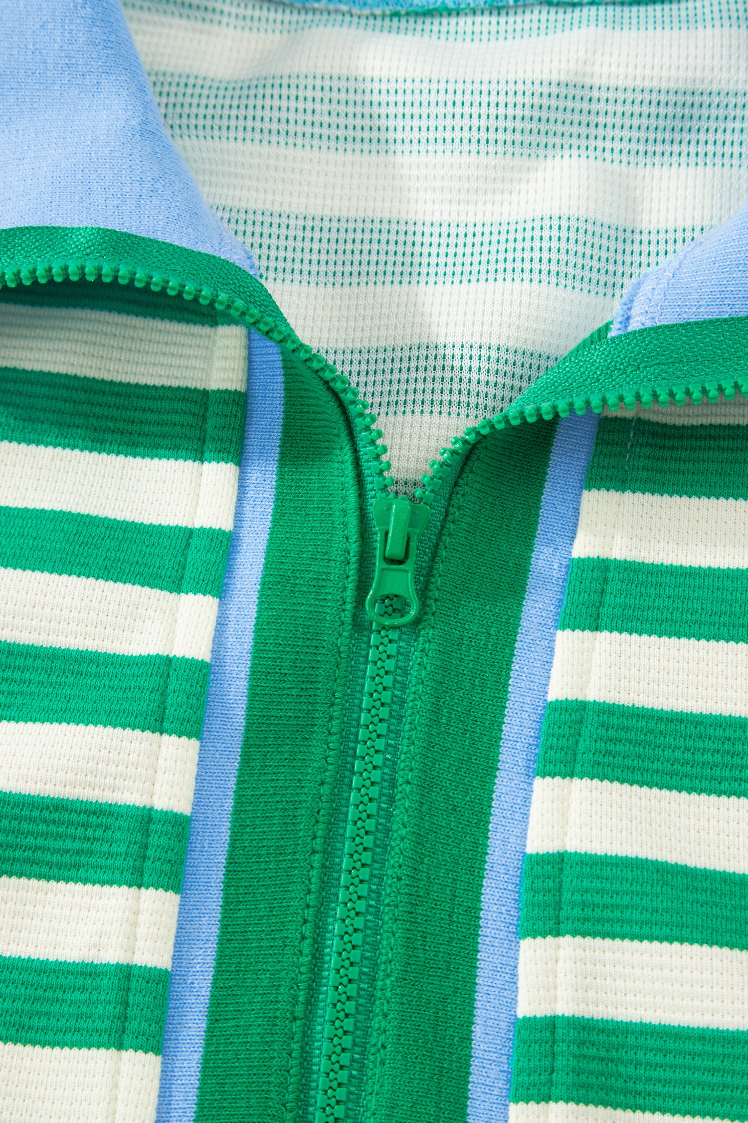 Textured Stripe Print Contrast Trim Zip Collar Sleeveless 2pcs Skort Set