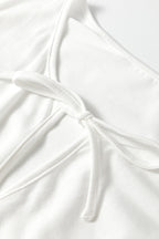 Plus Size Solid Color Bow Tie Peplum Tank Top