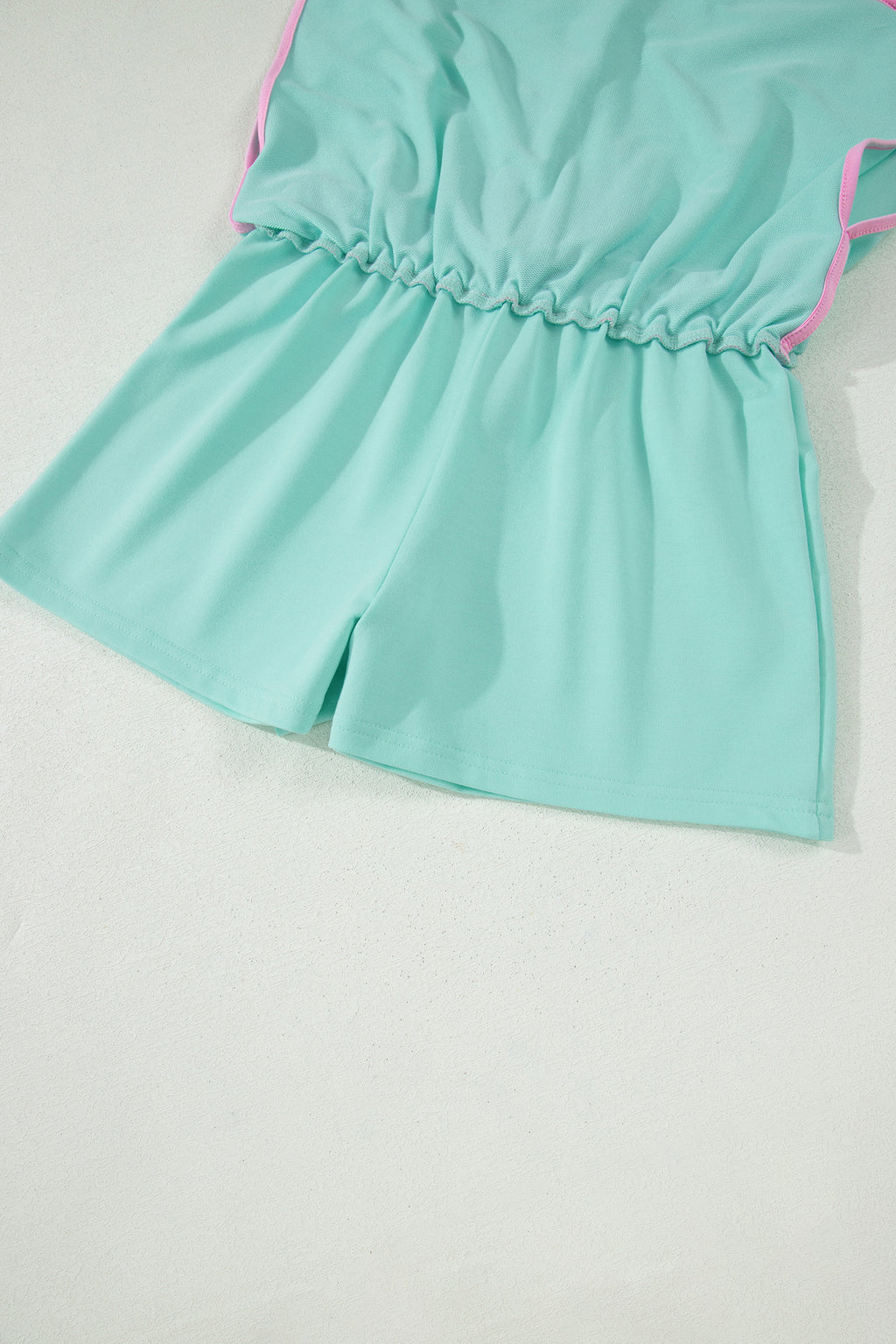 Color Block Edge Drop Shoulder T Shirt and Skort 2Pcs Set