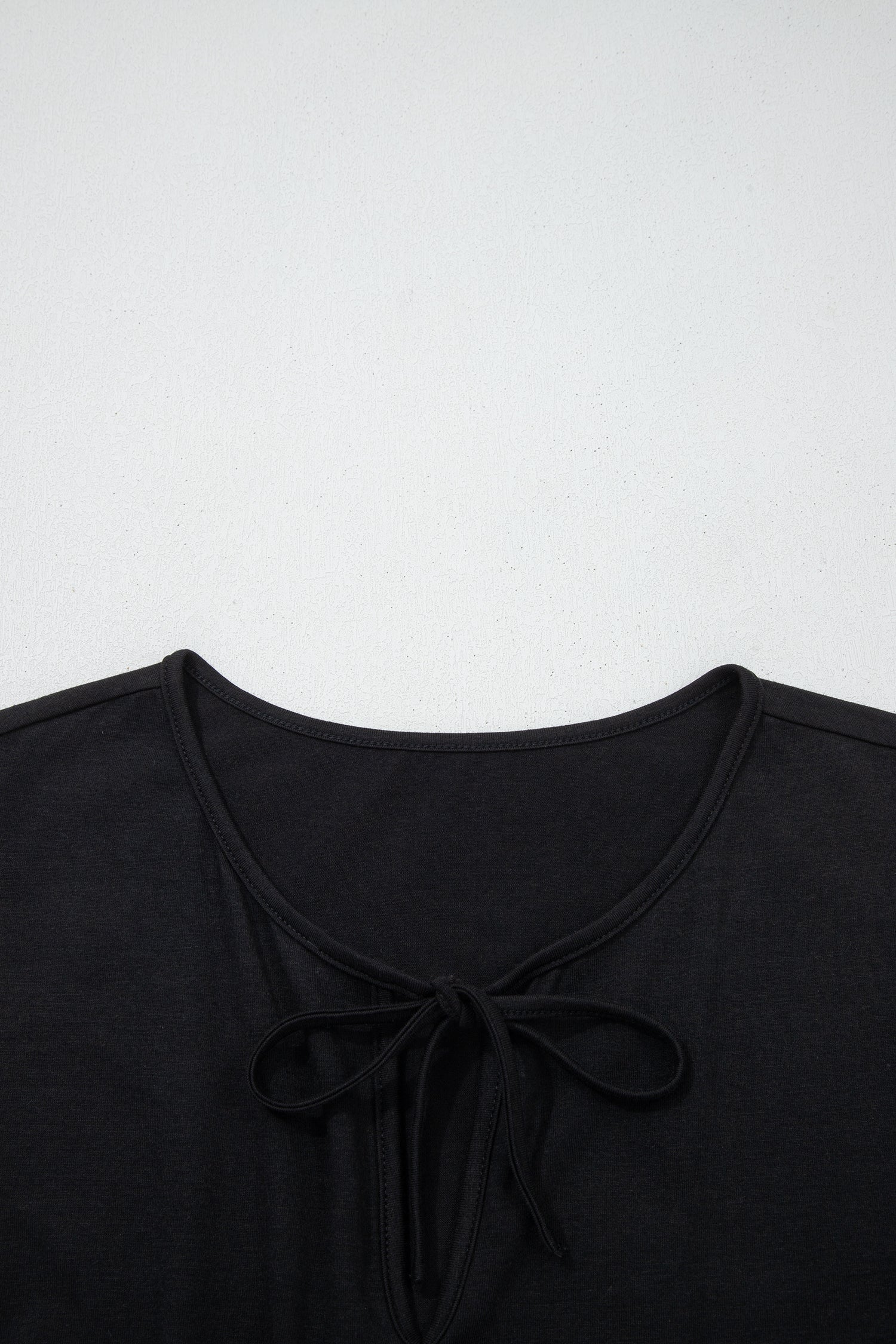 Plus Size Solid Color Bow Tie Peplum Tank Top