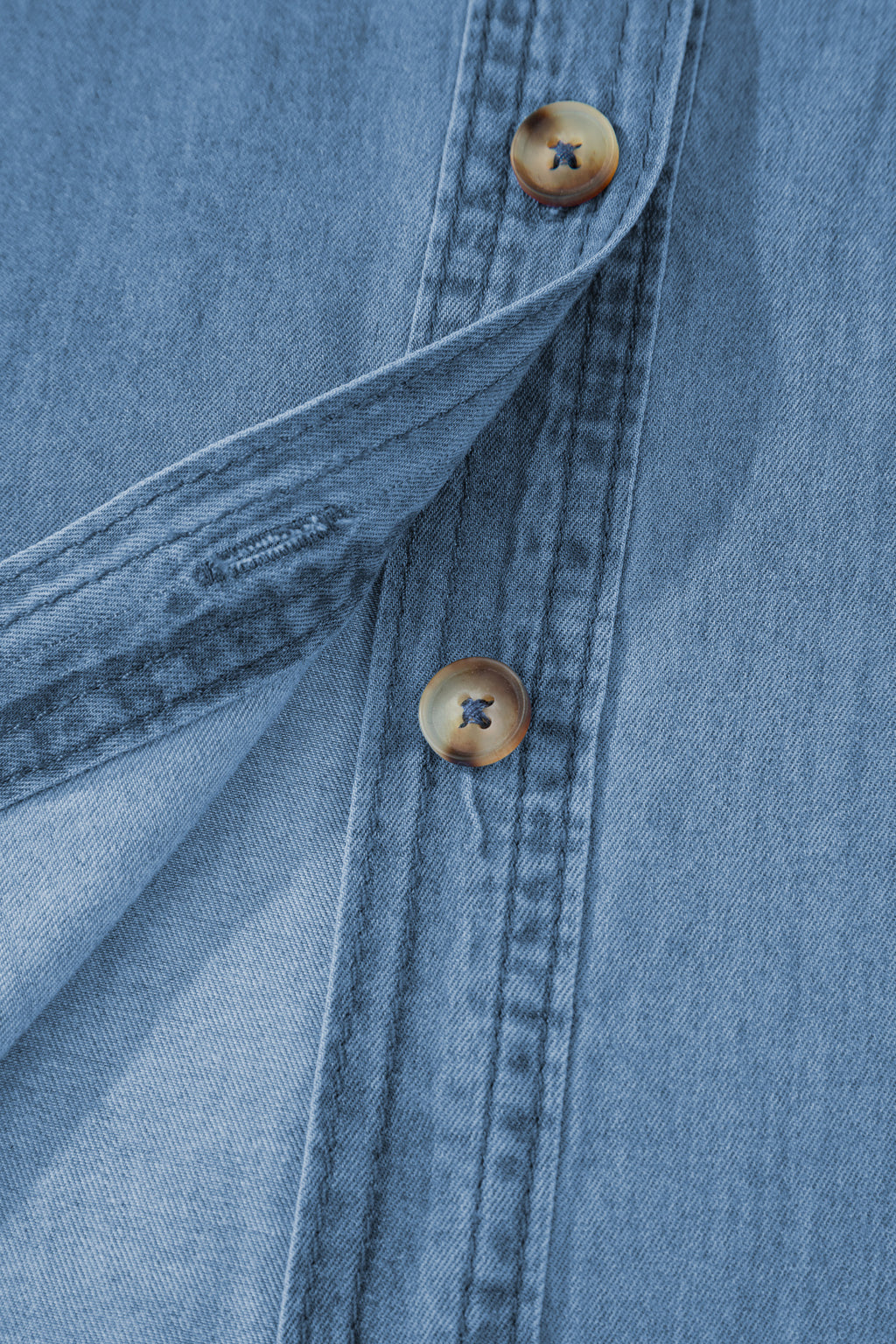 Myosotis Buttoned Down Slim Denim Shirt