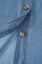 Myosotis Buttoned Down Slim Denim Shirt