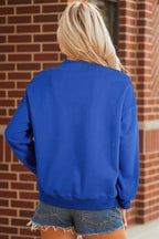 Solid Color Oversized Mock Neck Sweatshirt