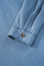Myosotis Buttoned Down Slim Denim Shirt