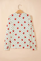 Dotted Heart Festive Valentine Blouse