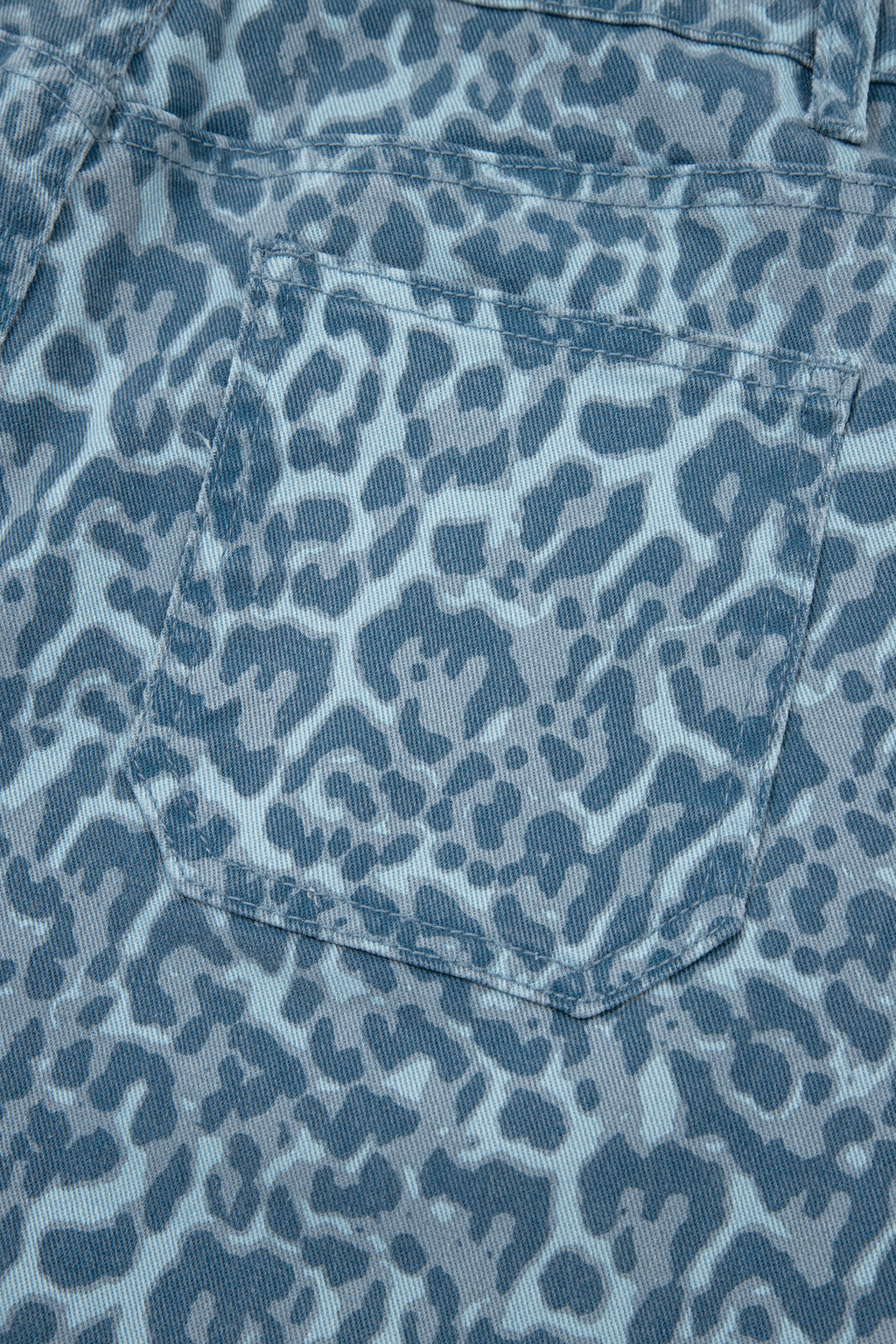 Leopard Frayed Edge Wide Leg High Waist Jeans